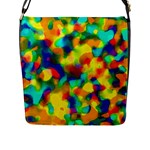 Colorful watercolors texture                                    Flap Closure Messenger Bag (L)