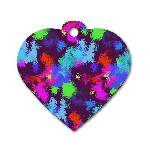 Paint spots texture                                         Dog Tag Heart (One Side) from ZippyPress Front