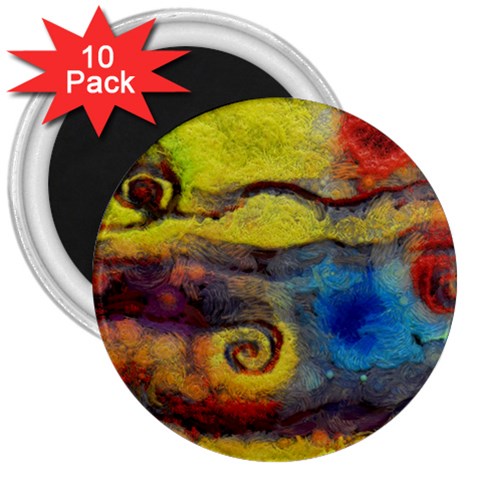 Painted swirls                                    3  Magnet (10 pack) from ZippyPress Front