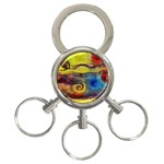 Painted swirls                                    3-Ring Key Chain