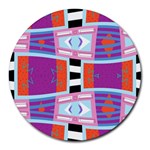 Mirrored distorted shapes                                    Round Mousepad