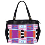 Mirrored distorted shapes                                    Oversize Office Handbag (2 Sides)