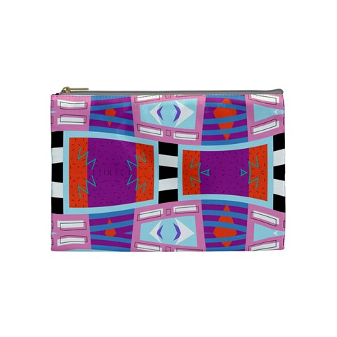Mirrored distorted shapes                                    Cosmetic Bag from ZippyPress Front