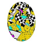 Shapes on a yellow background                                         Ornament (Oval)