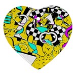 Shapes on a yellow background                                         Ornament (Heart)