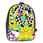 Shapes on a yellow background                                         School Bag (Large)