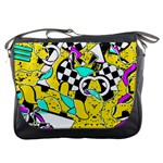 Shapes on a yellow background                                         Messenger Bag