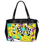 Shapes on a yellow background                                         Oversize Office Handbag (2 Sides)