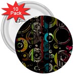 Circles texture                                          3  Button (10 pack)