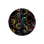 Circles texture                                          Rubber Round Coaster (4 pack)