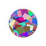 Colorful squares                                                  Rubber Round Coaster (4 pack)