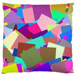 Colorful squares                                            Large Flano Cushion Case (Two Sides)