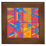 Colorful shapes in tiles                                                   Framed Tile