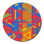 Colorful shapes in tiles                                                   Round Mousepad