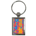 Colorful shapes in tiles                                                   Key Chain (Rectangle)