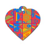 Colorful shapes in tiles                                                   Dog Tag Heart (One Side)