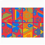 Colorful shapes in tiles                                                   Large Glasses Cloth