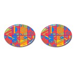 Colorful shapes in tiles                                                   Cufflinks (Oval)