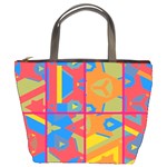 Colorful shapes in tiles                                              Bucket Bag