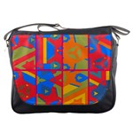 Colorful shapes in tiles                                                   Messenger Bag