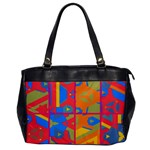 Colorful shapes in tiles                                                   Oversize Office Handbag