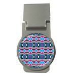 Blue pink shapes rows.jpg                                                       Money Clip (Round)