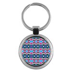 Blue pink shapes rows.jpg                                                       Key Chain (Round)