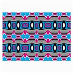 Blue pink shapes rows.jpg                                                       Large Glasses Cloth