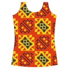 Squares and other shapes pattern                                                      Criss cross Back Tank Top from ZippyPress Front