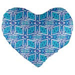Geometric Doodle 1 Large 19  Premium Heart Shape Cushions