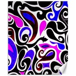 Retro Swirl Abstract Canvas 11  x 14 