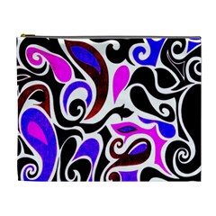 Retro Swirl Abstract Cosmetic Bag (XL) from ZippyPress Front