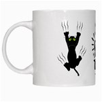cat grabing White Coffee Mug