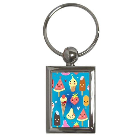 Cute food characters clipart             Key Chain (Rectangle) from ZippyPress Front