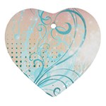 Pink Blue Pattern Ornament (Heart)