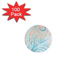 Pink Blue Pattern 1  Mini Button (100 pack) 