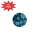 Snow Flake Art 1  Mini Button (10 pack) 