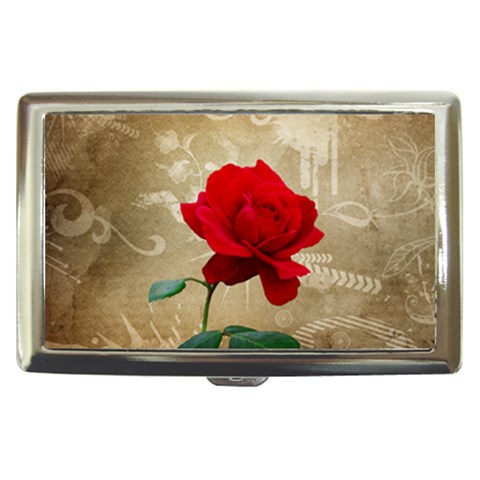 Red Rose Art Cigarette Money Case from ZippyPress Front