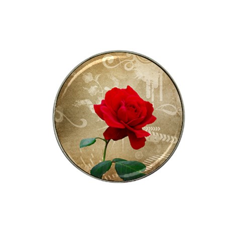 Red Rose Art Hat Clip Ball Marker (10 pack) from ZippyPress Front