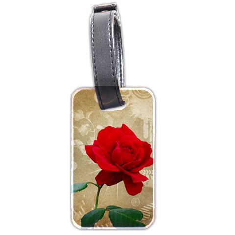 Red Rose Art Luggage Tag (two sides) from ZippyPress Front