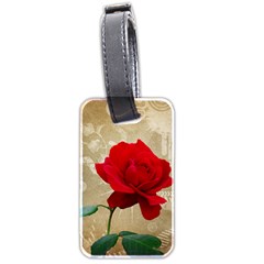 Red Rose Art Luggage Tag (two sides) from ZippyPress Front