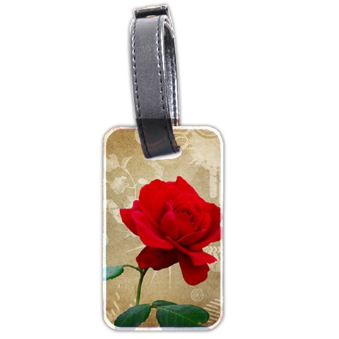 Red Rose Art Luggage Tag (two sides) from ZippyPress Back