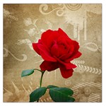 Red Rose Art Large Satin Scarf (Square)