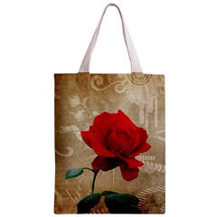 Red Rose Art Zipper Classic Tote Bag from ZippyPress Back