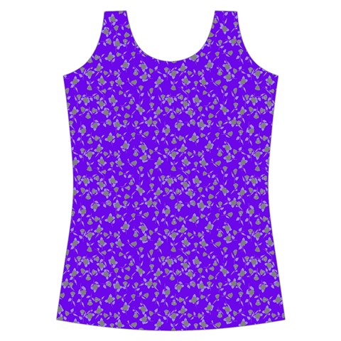 2020 ss Purple Floral...Criss Cross Back Tank Top  from ZippyPress Front