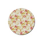 Vintage roses                Rubber Round Coaster (4 pack)