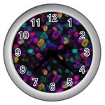 Neon brushes                      Wall Clock (Silver)