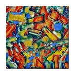 Colorful painted shapes                      Tile Coaster