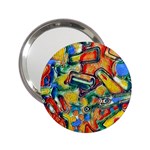 Colorful painted shapes                      2.25  Handbag Mirror