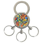 Colorful painted shapes                      3-Ring Key Chain